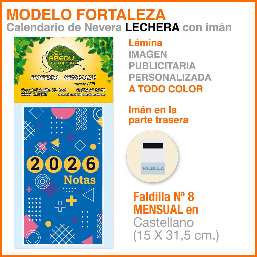 Modelo Fortaleza Lechera Mini · Lámina con imán para nevera - Imagen 2