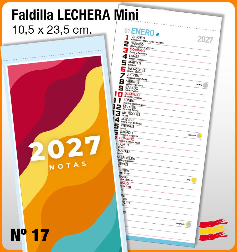 Faldilla Mensual Nº 17 LECHERA NEVERA