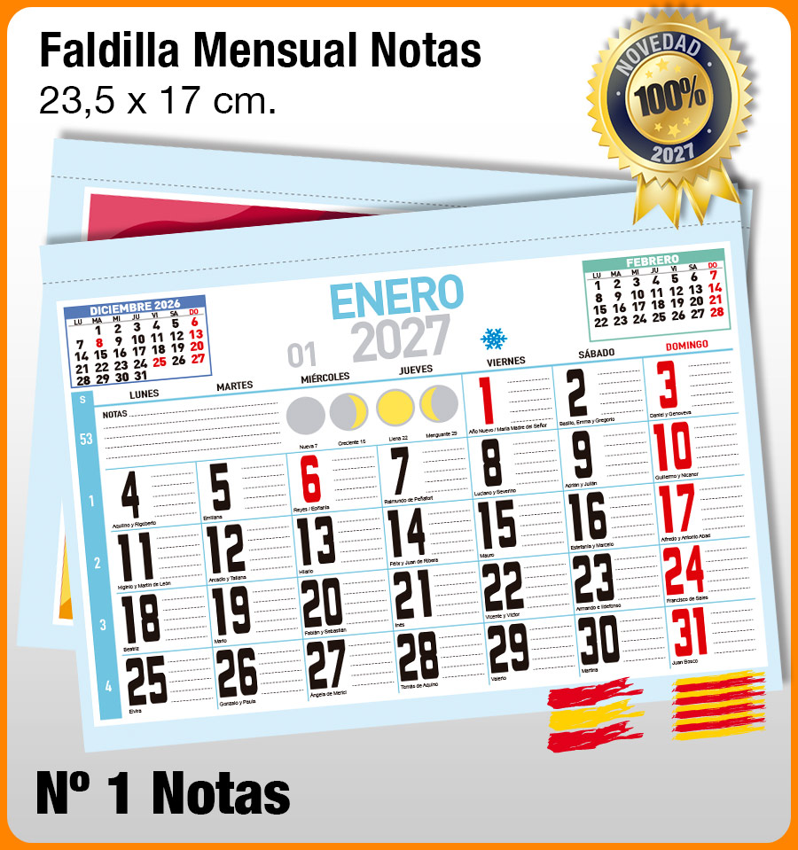 Faldilla MENSUAL Nº 1 · NOTAS
