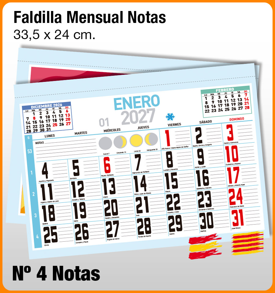 Faldilla MENSUAL Nº 4 NOTAS