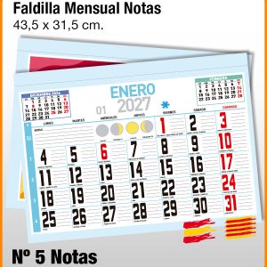 Faldilla MENSUAL Nº 5 NOTAS