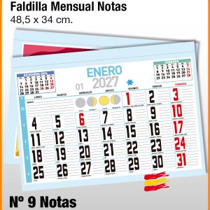 Faldilla MENSUAL Nº 9 NOTAS