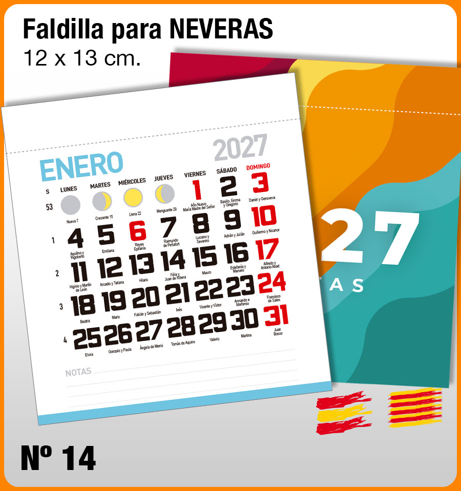 Faldilla Mensual Nevera Nº 14