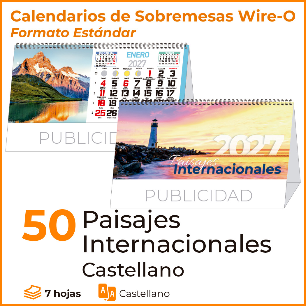 SOBREMESAS 50 PAISAJES INTERNACIONALES