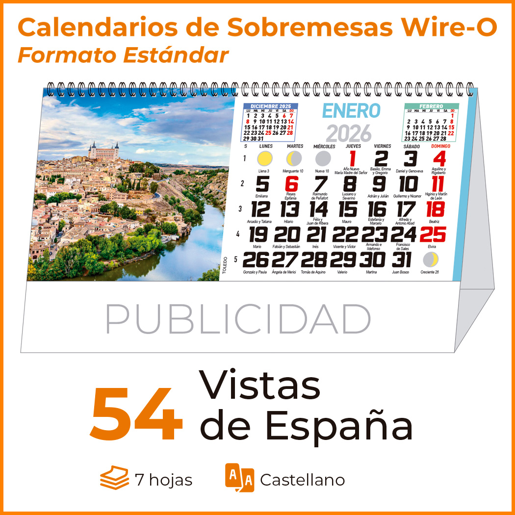 SOBREMESAS 54  con VISTAS DE ESPAÑA - Imagen 2
