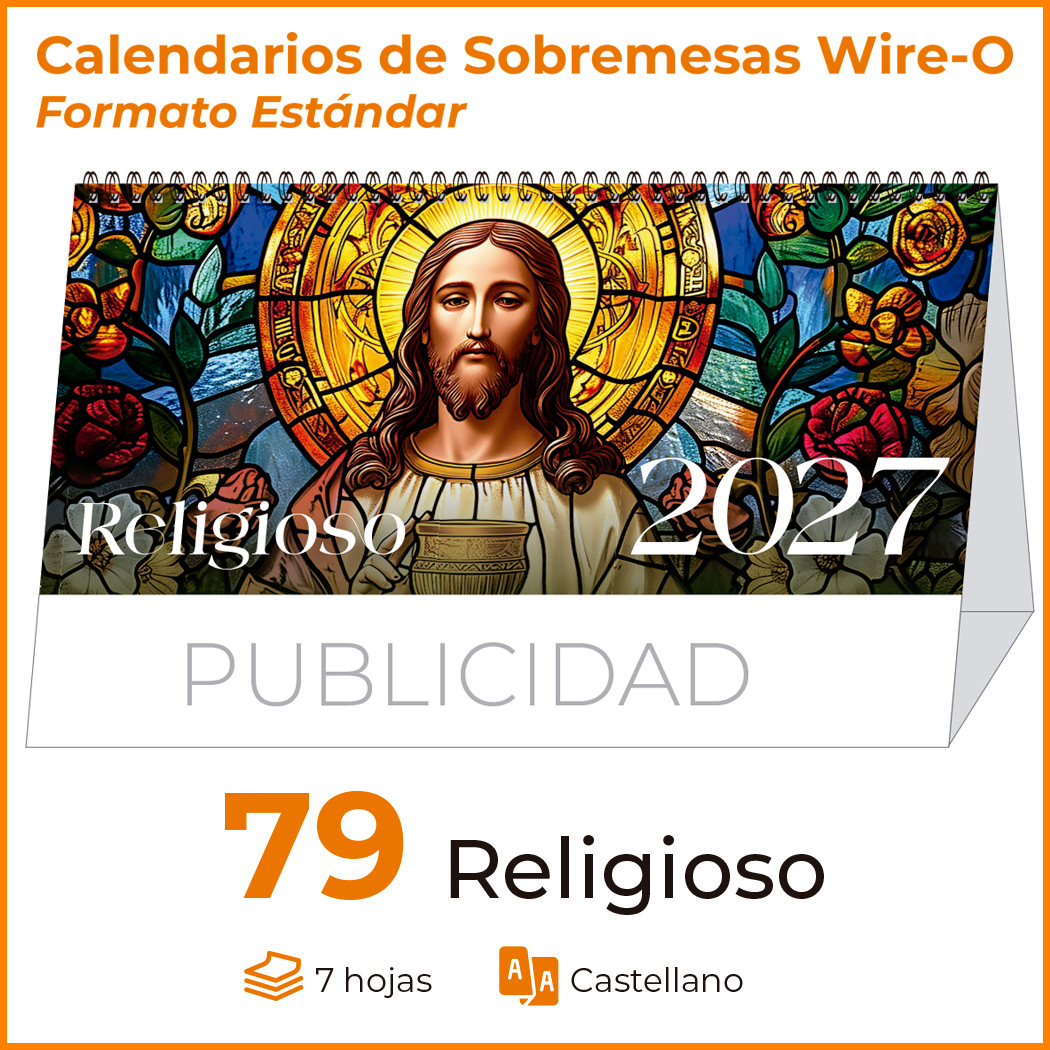 SOBREMESA 79 religioso CON IMÁGENES DE SANTOS