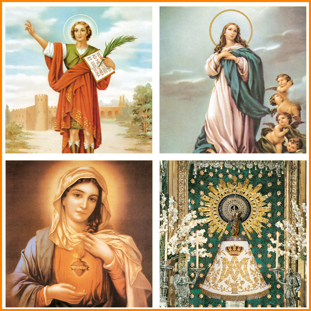 SOBREMESA 79 religioso CON IMÁGENES DE SANTOS - Imagen 3