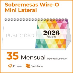 Sobremesa MINI 35 MENSUAL  IMPRESIÓN LATERAL