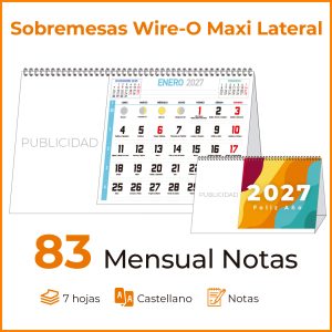 Sobremesa MAXI 83 MENSUAL NOTAS