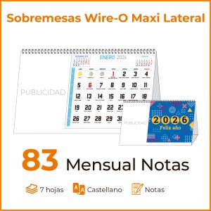 Sobremesa MAXI 83 MENSUAL NOTAS