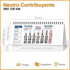 Sobremesa NEUTRO CONTRIBUYENTE  Ref.: CW 348