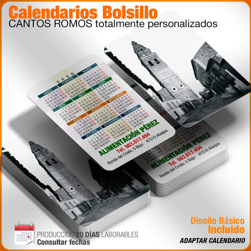 Calendarios de BOLSILLO Totalmente Personalizados - Imagen 2