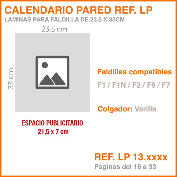 Calendarios de pared con Láminas de reimpresión LP - Imagen 2