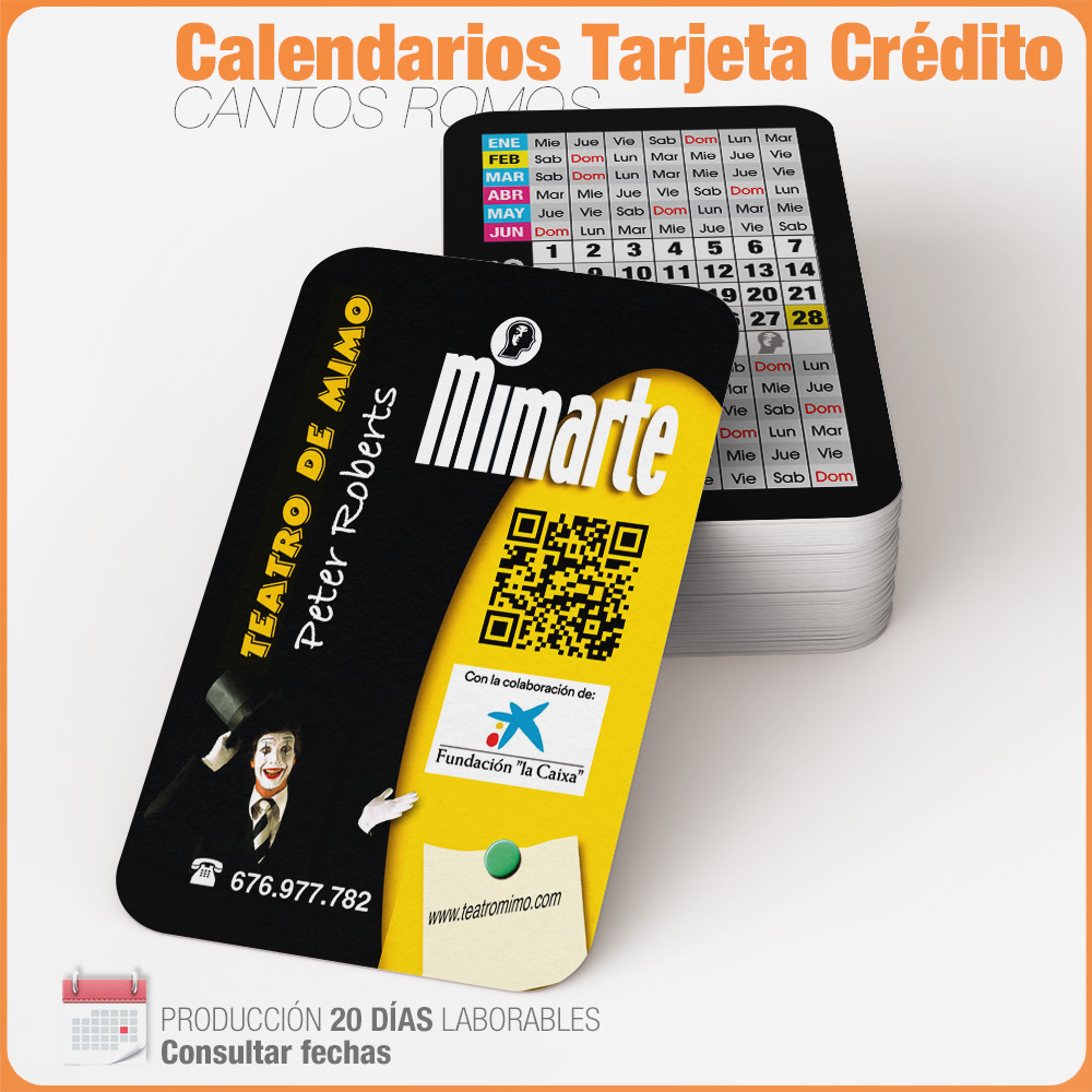 Calendarios TAMAÑO CRÉDITO Totalmente Personalizados - Imagen 6