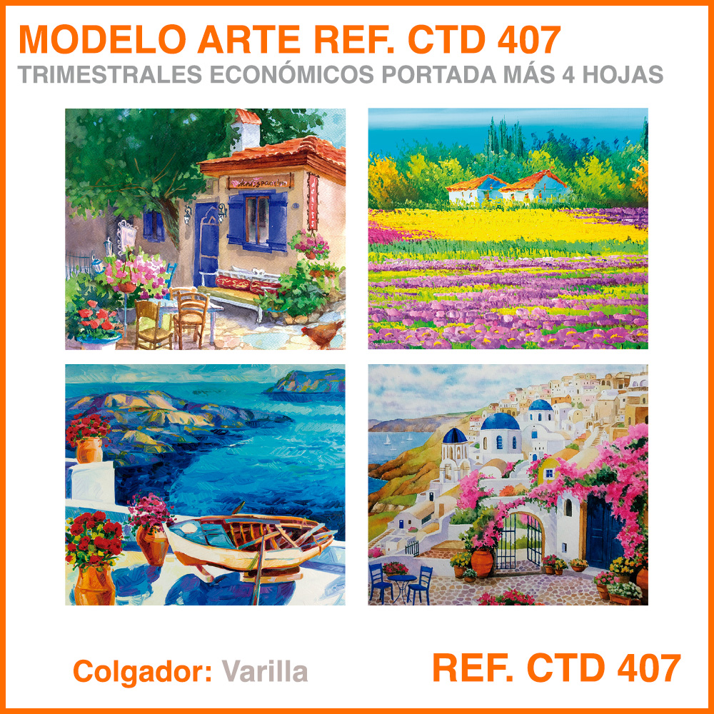 Calendario Trimestral · Modelo ARTE - REF. CTD 407 - Imagen 3