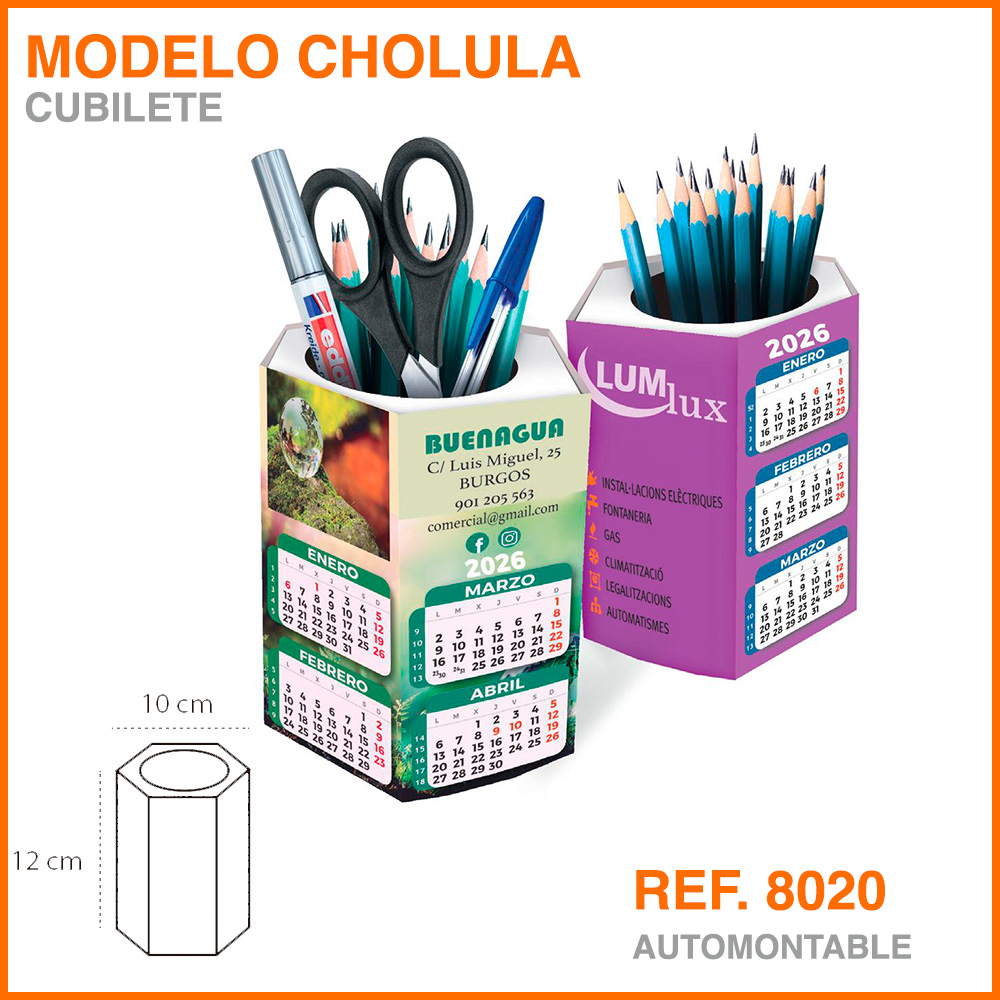 Modelo Cholula · Cubilete