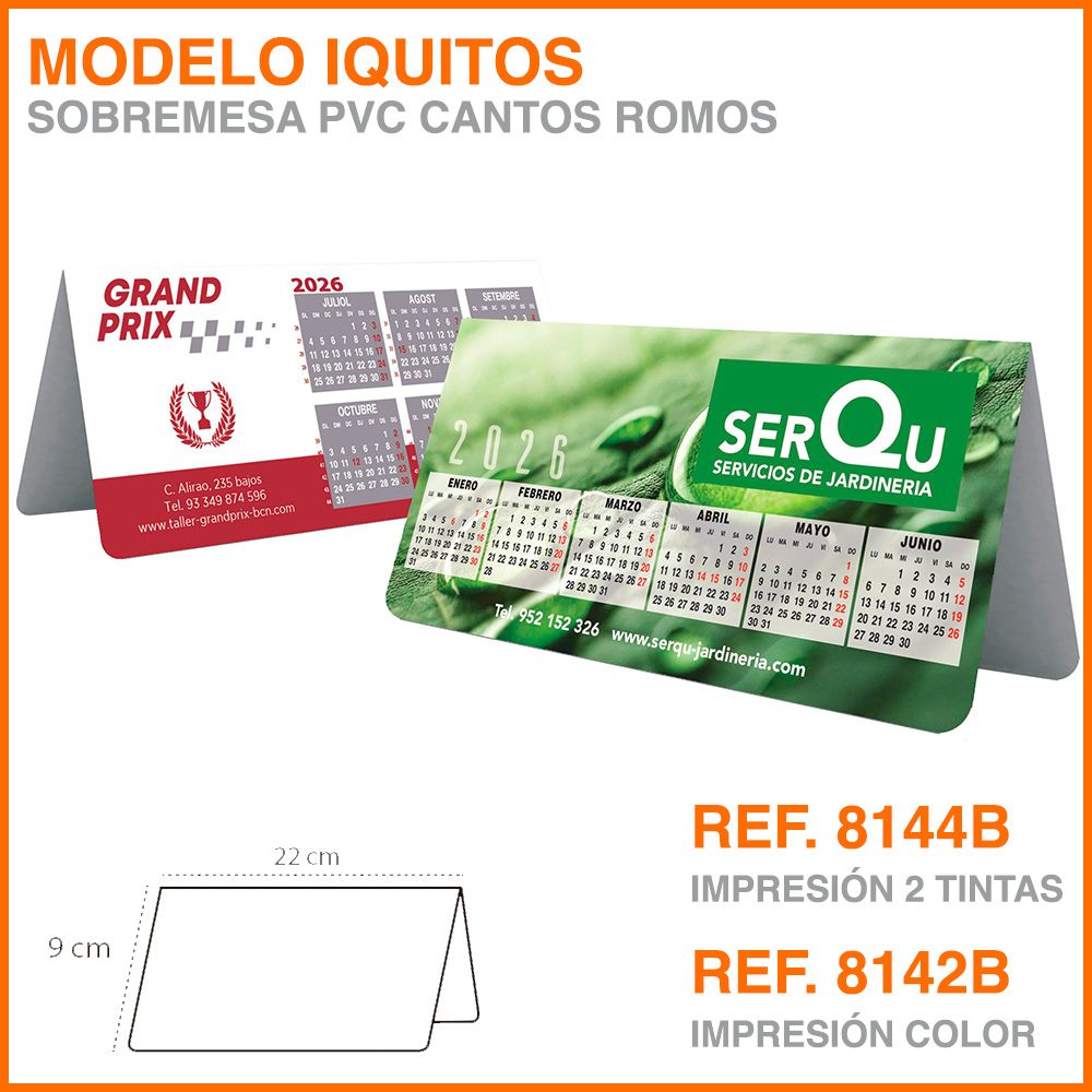 Modelo Iquitos · Sobremesa PVC Cantos Romos