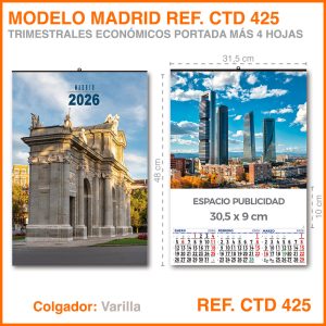 Calendario Trimestral · Modelo  MADRID - REF. CTD 425