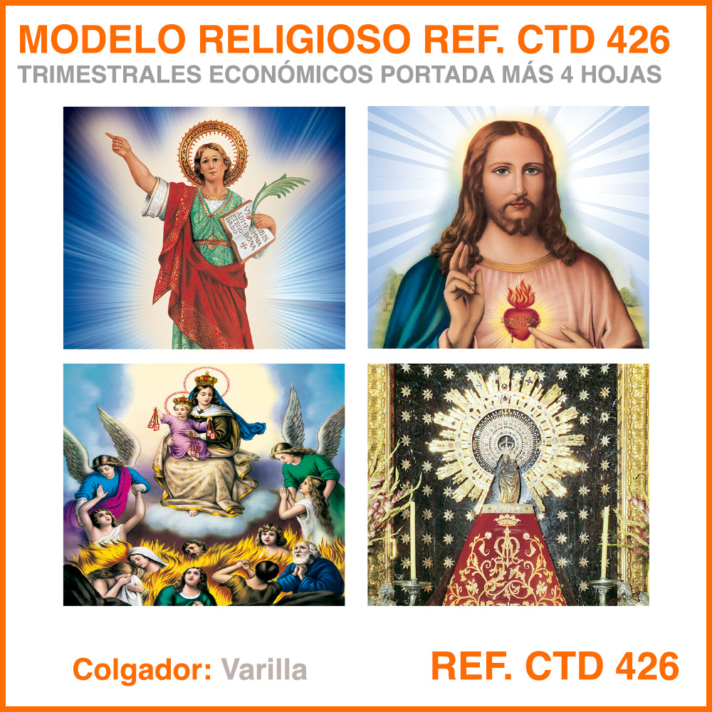 Calendario Trimestral · Modelo  RELIGIOSO - REF. CTD 426 - Imagen 3