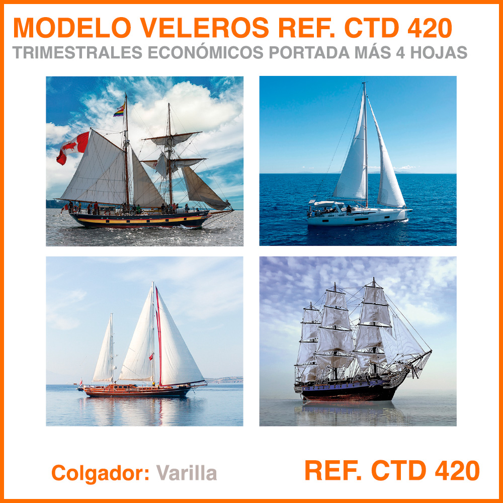 Calendario Trimestral · Modelo VELEROS - REF. CTD 420 - Imagen 3