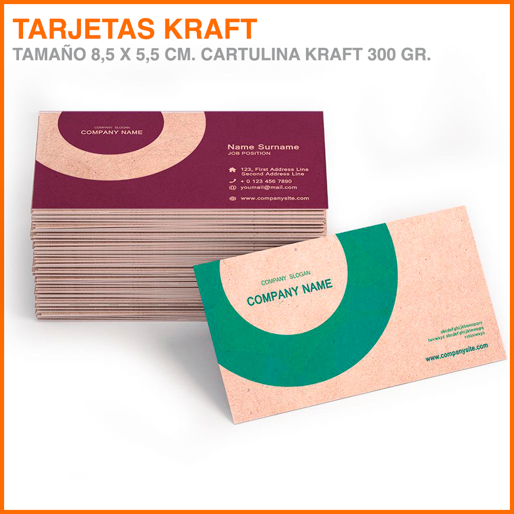 TARJETA KRAFT ECOLÓGICA